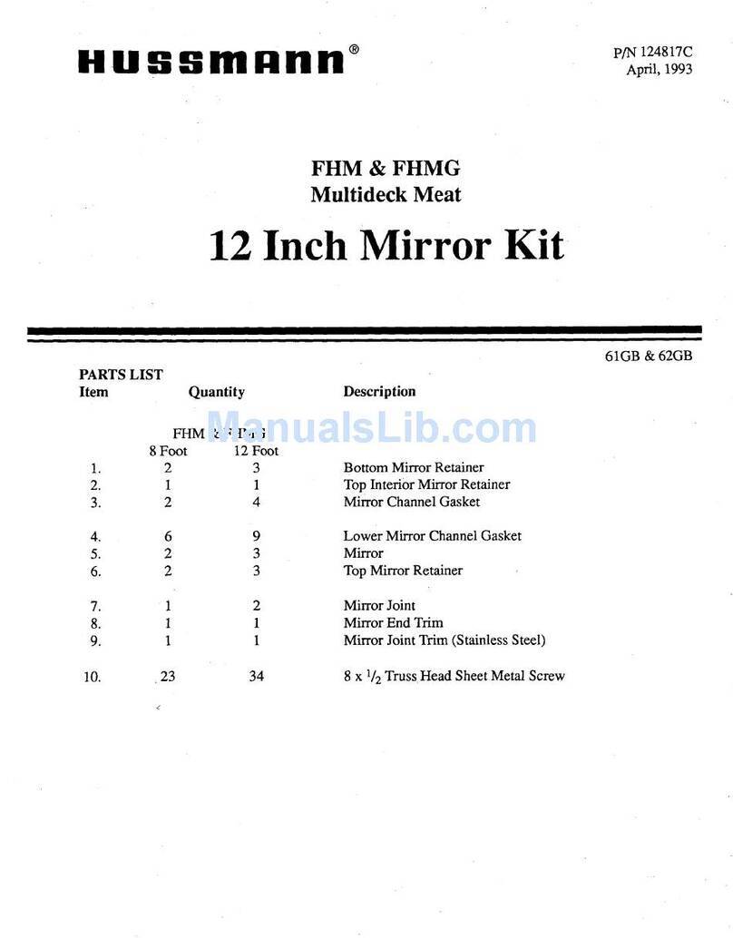 Hussmann FHM User manual
