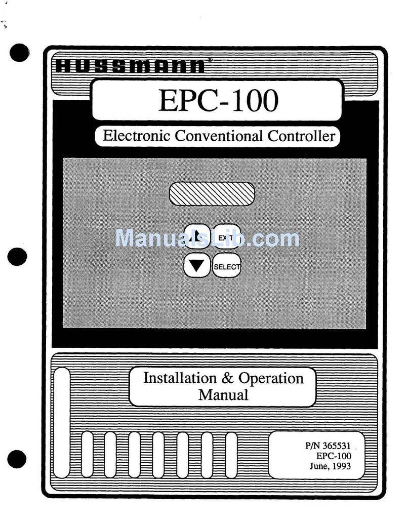 Hussmann EPC-100 Installation & operation manual
