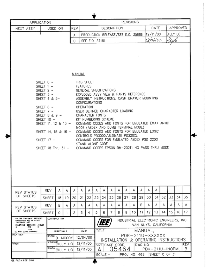 IEE PDK 211U-0WB000 User manual