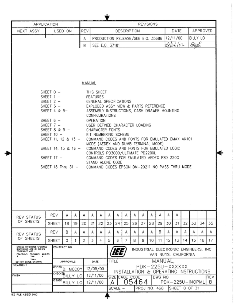 IEE PDK 225U-0WG13L User manual