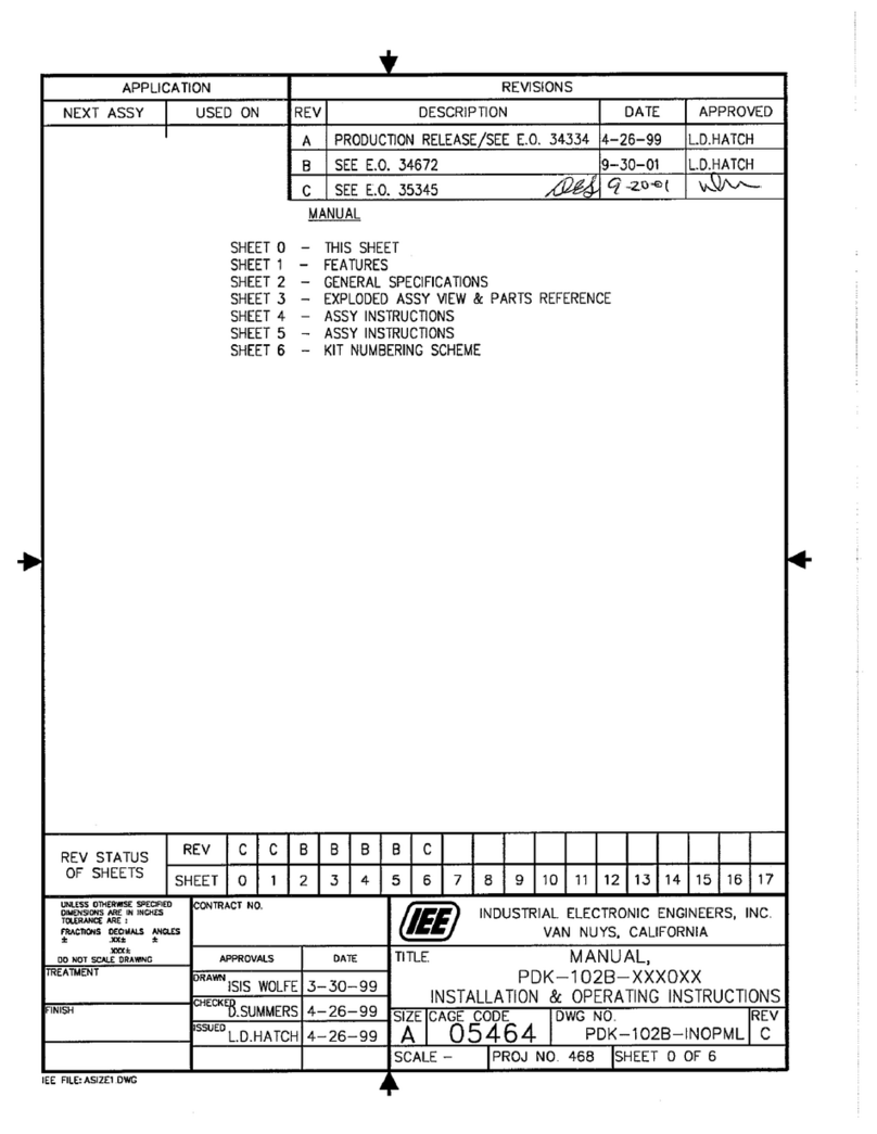 IEE PDK 102B-CWG03L User manual