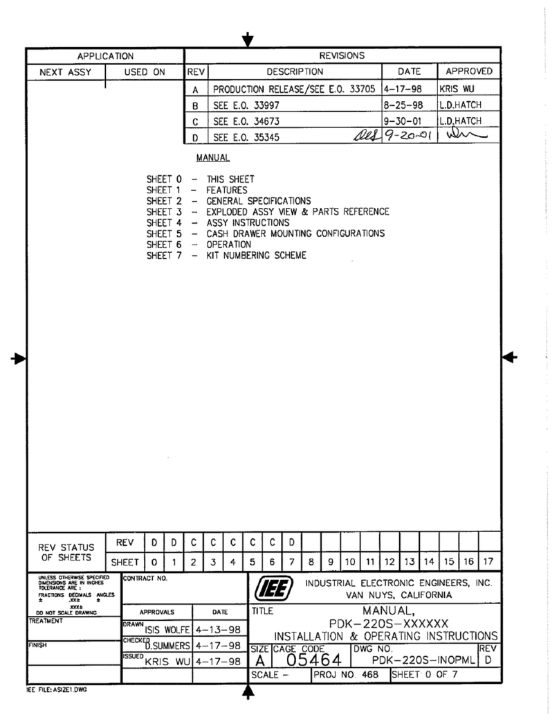 IEE PDK 220S-CWG13L User manual