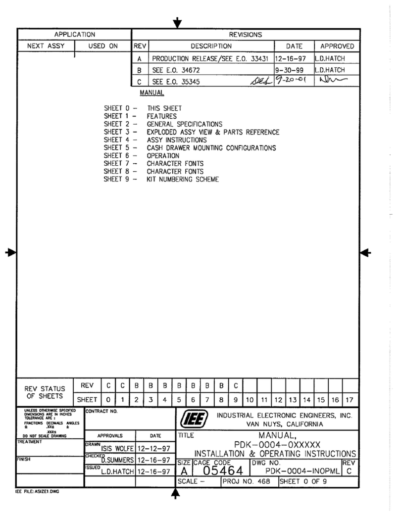 IEE PDK 004A-OWG13L User manual