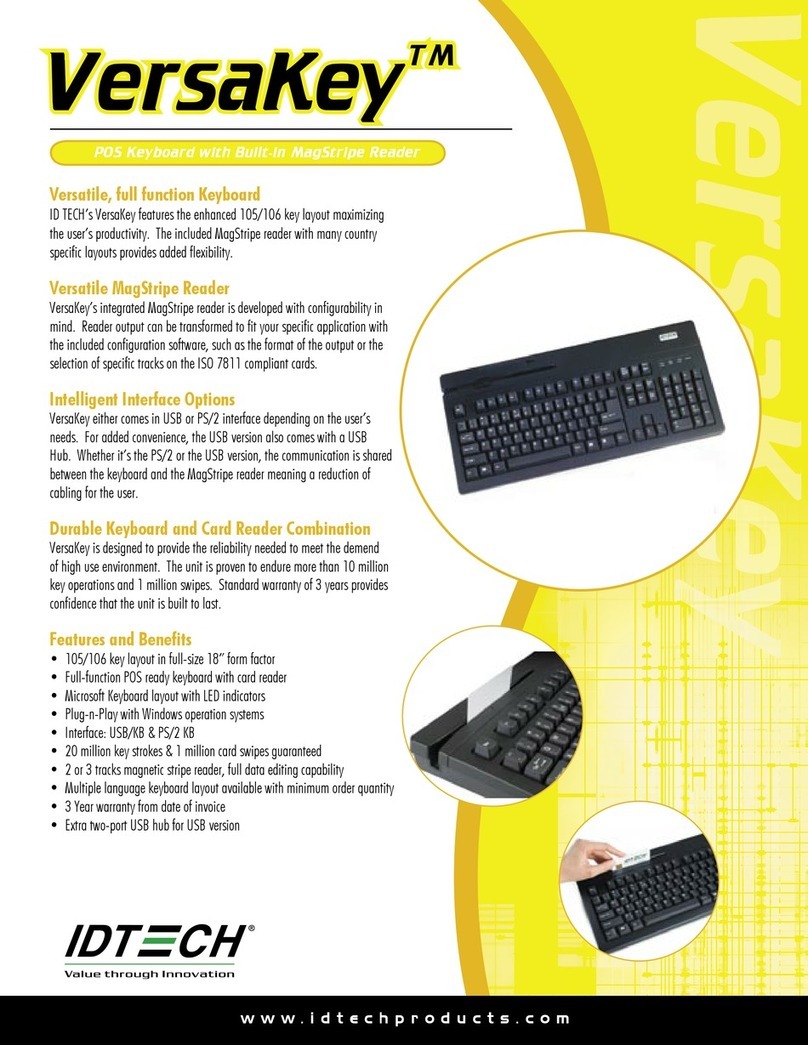 IDTECH VersaKey IDKA-3333 User manual