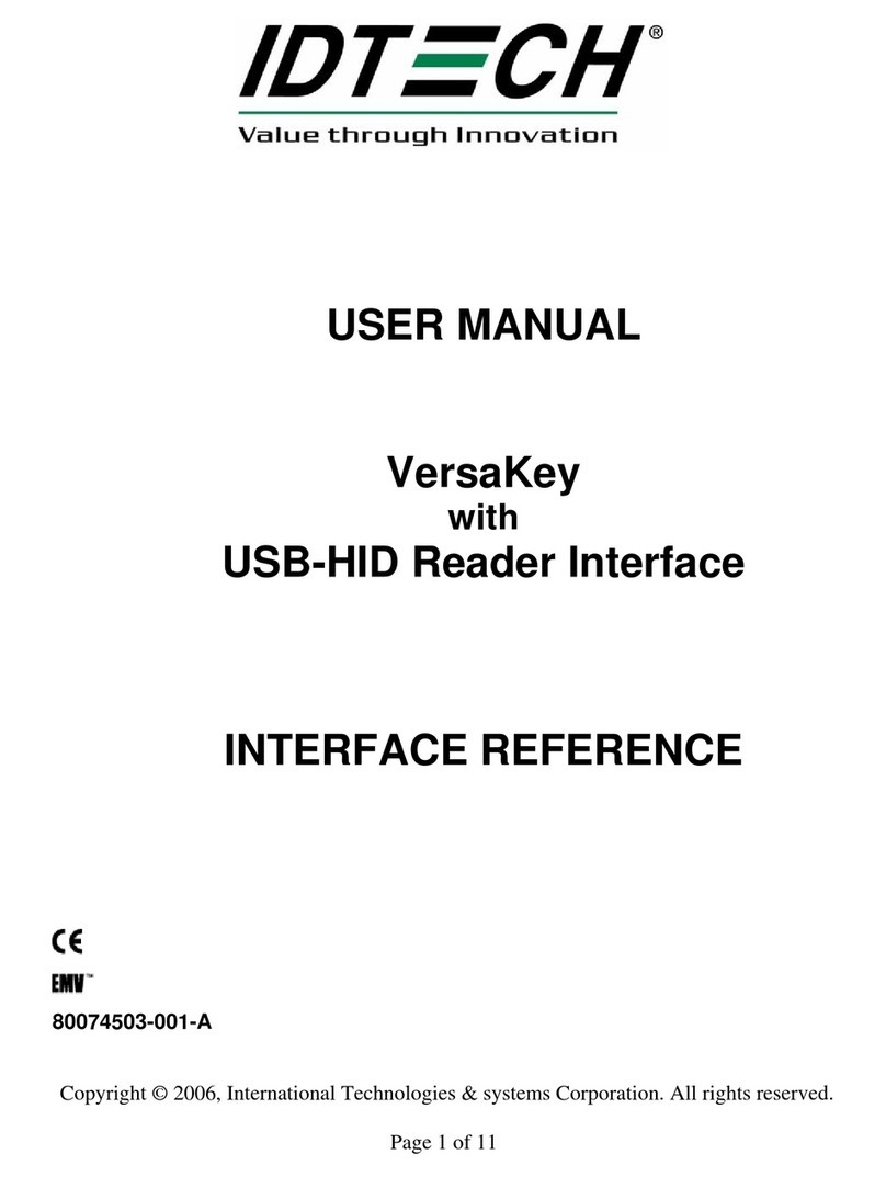 IDTECH VersaKey IDKA-2331 User manual
