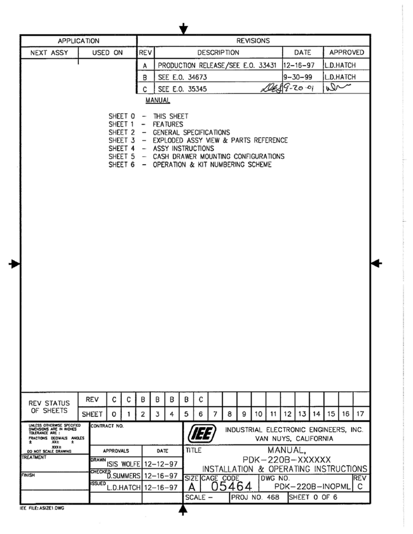 IEE PDK 220B-CWG13L User manual