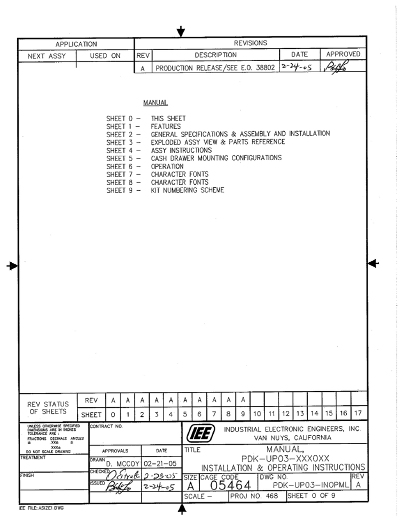 IEE PDK UP03-0BG03L User manual