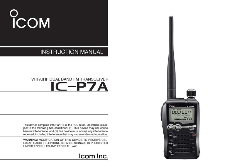 Icom IC-P7A User manual