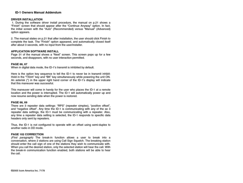 Icom ID-1 Addendum