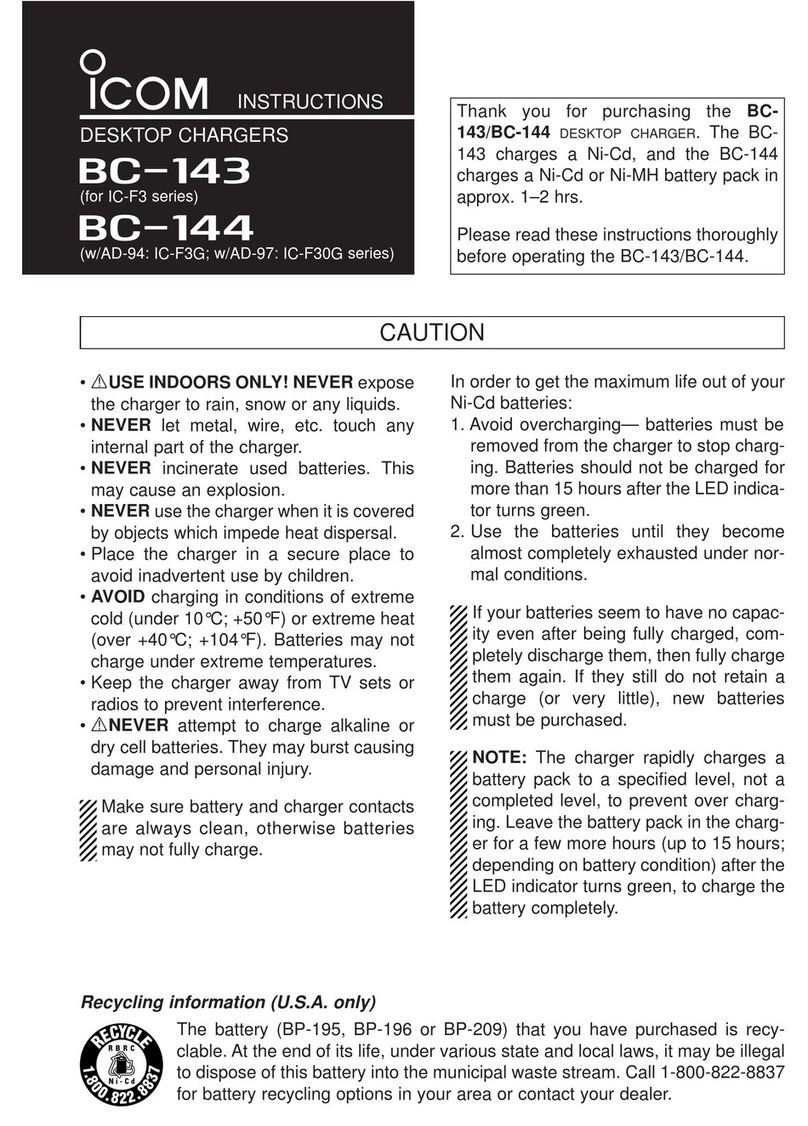 Icom BC-143 instructions