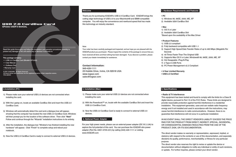 IOGear GPU202 user manual