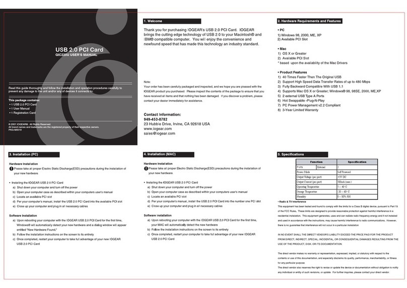 IOGear GIC220U User manual