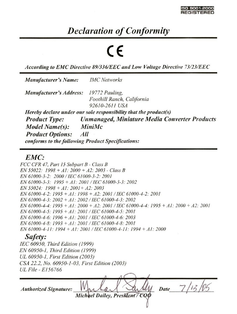 IMC Networks MiniMc Manual