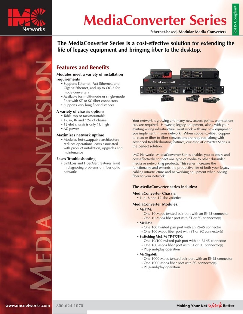 IMC Networks MediaConverter/1 Specifications