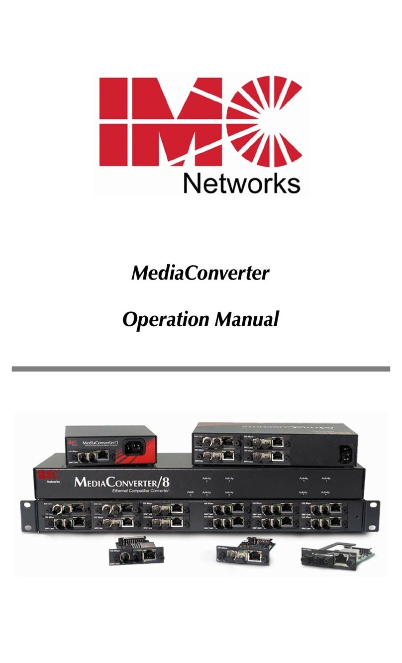 IMC Networks MediaConverter/1 Operation manual