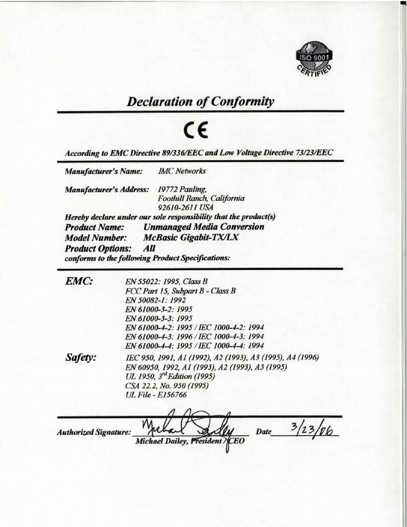 IMC Networks McBasic-Gigabit Manual