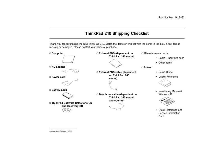 IBM ThinkPad 240 Dimensions