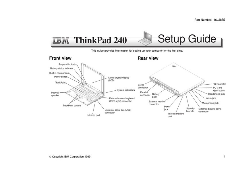 IBM ThinkPad 240 User manual