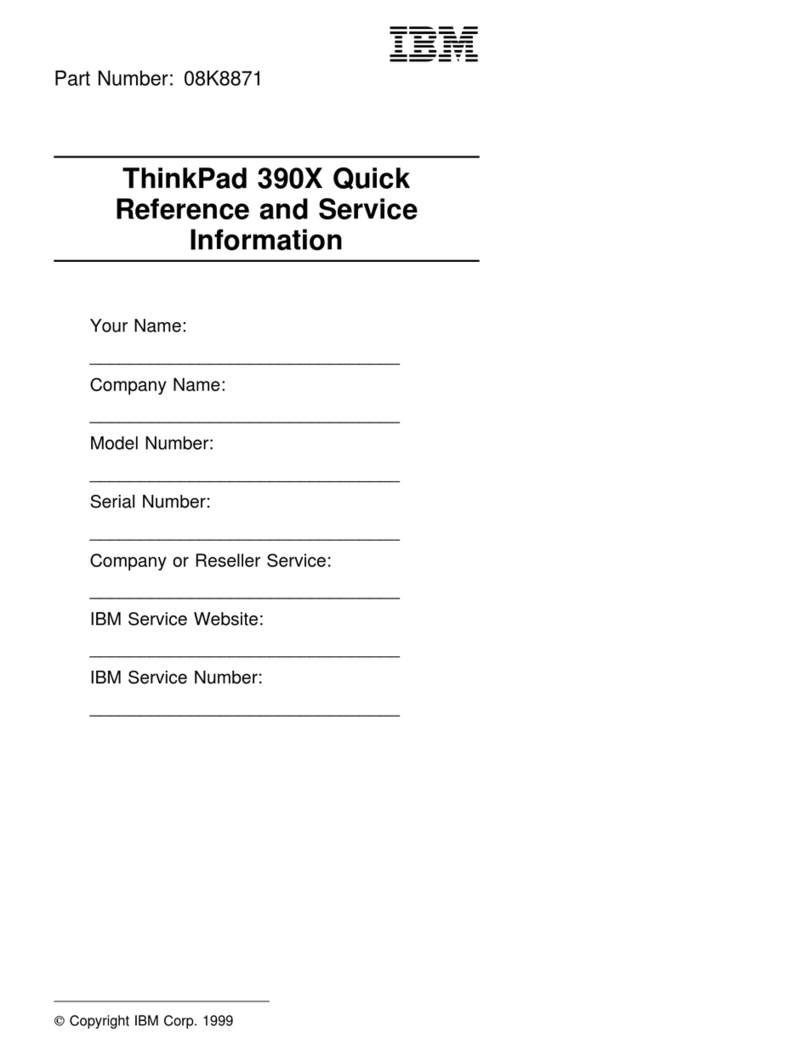 IBM ThinkPad 390X User manual IBM ThinkPad 390X User manual