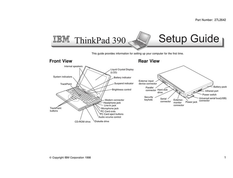 IBM ThinkPad 390 User manual