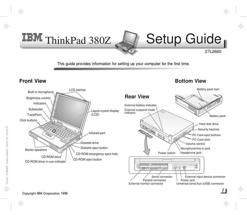 IBM ThinkPad 380Z User manual