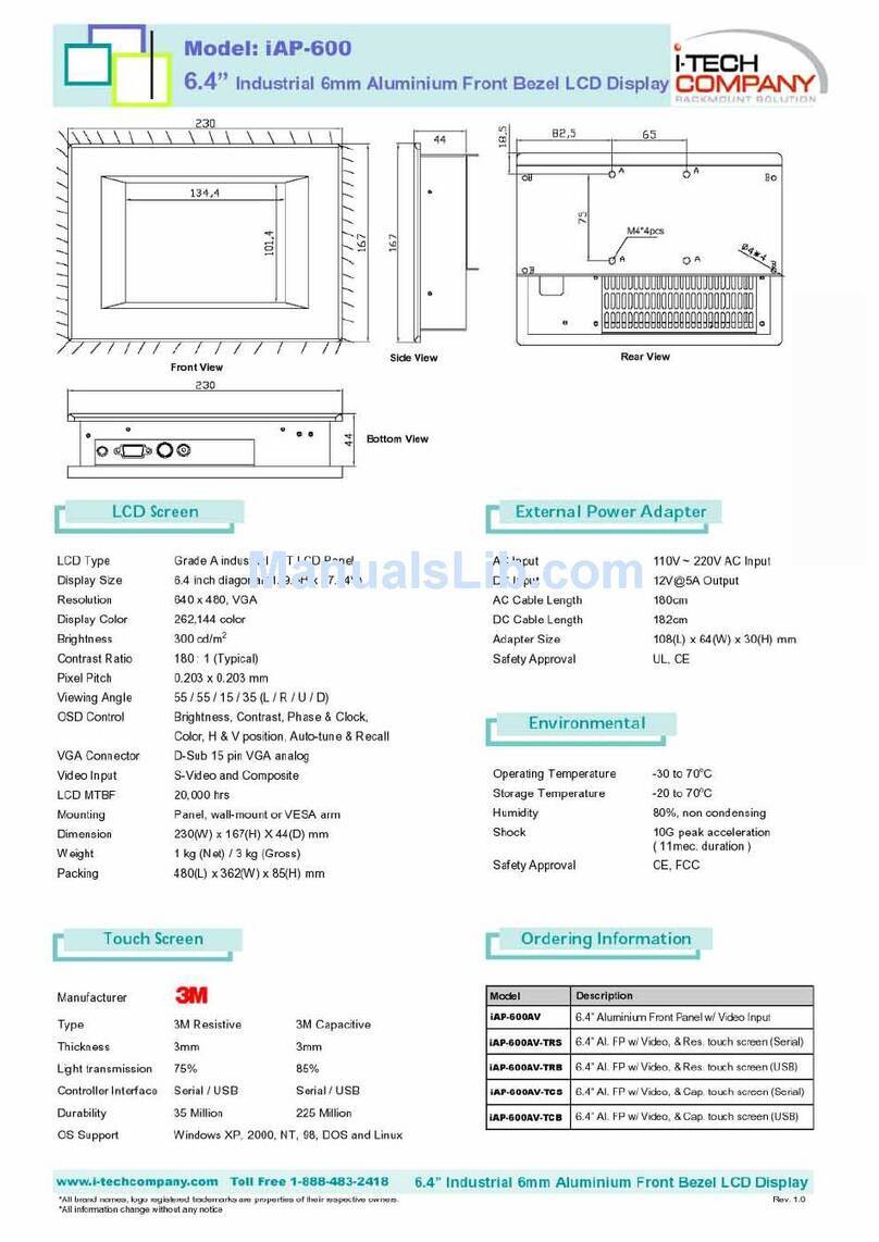 I-Tech UltraView iAP600 User manual