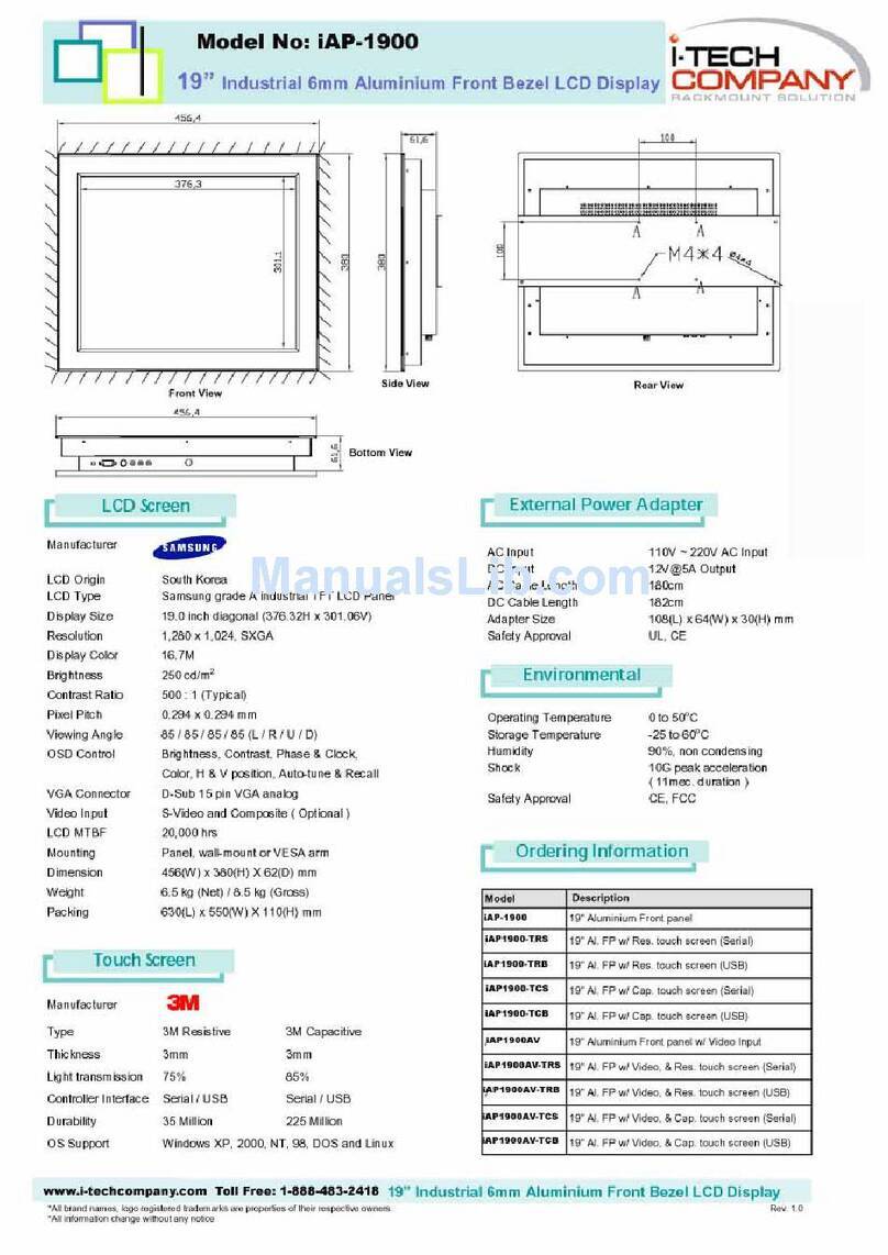 I-Tech UltraView iAP1900 User manual