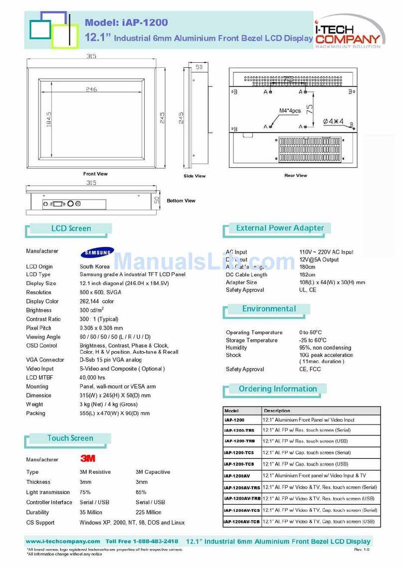 I-Tech UltraView iAP1200 User manual