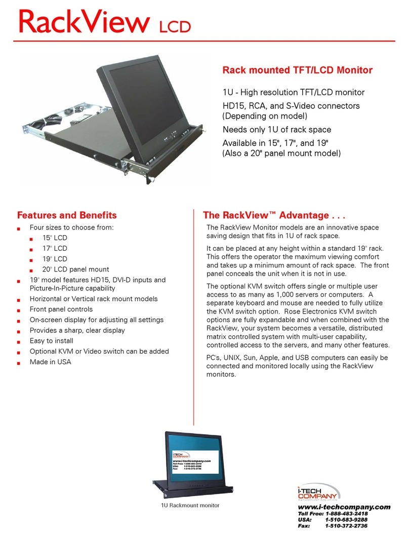 I-Tech RackView RV1-LCD15A User manual