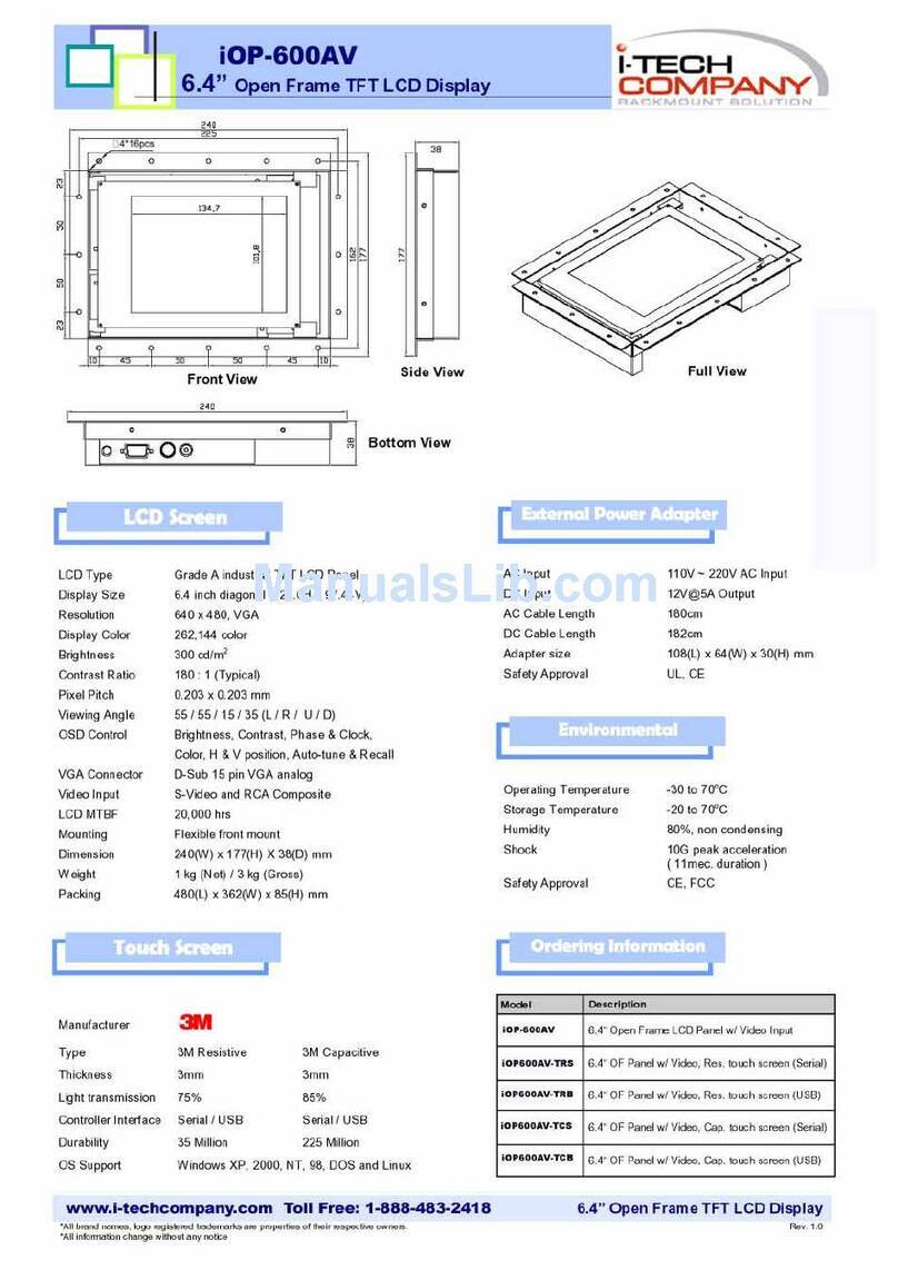 I-Tech UltraView iOP600AV User manual