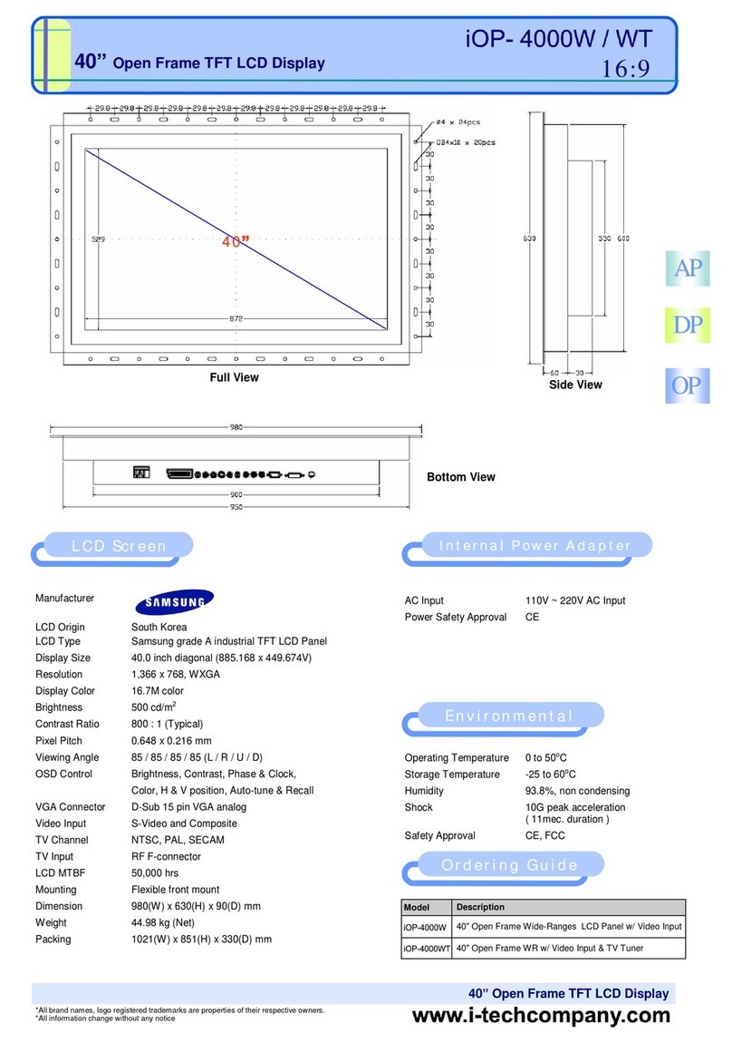 I-Tech UltraView iOP4000W User manual