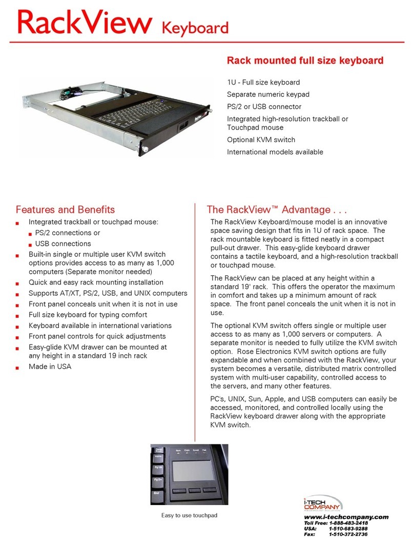 I-Tech RackView RV1-KMA User manual