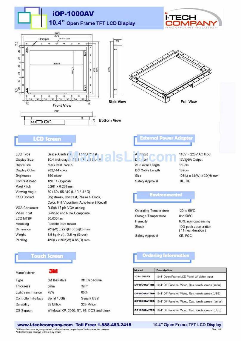 I-Tech UltraView iOP1000AV User manual