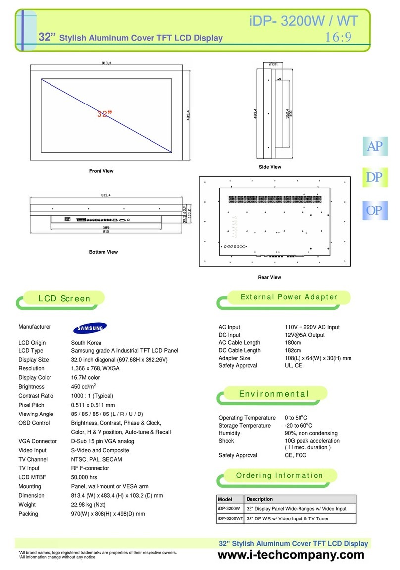 Samsung UltraView iDP3200W User manual