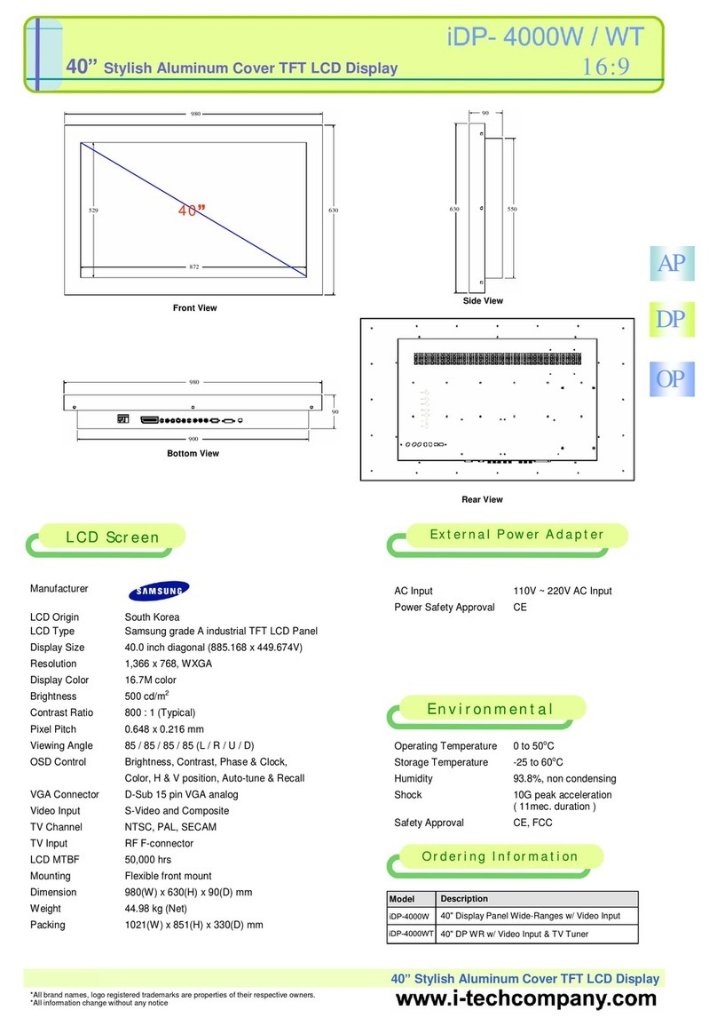 Samsung UltraView iDP4000W User manual