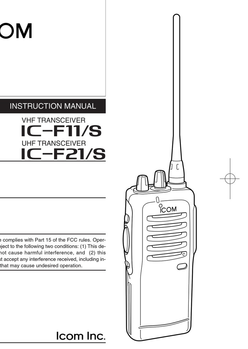 Icom IC-F11S User manual