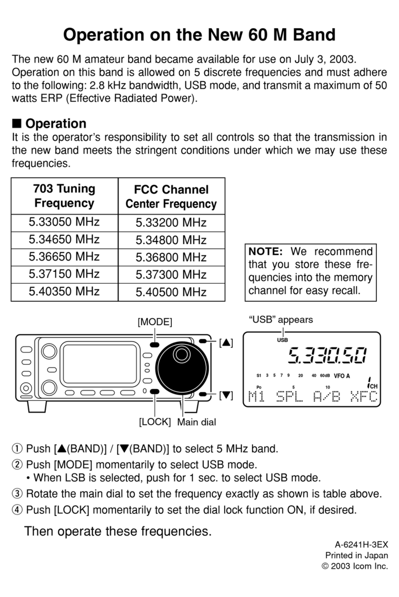 Icom IC-703 Plus Operation manual