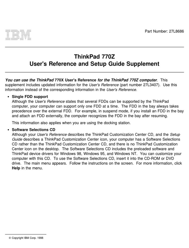 IBM ThinkPad 770Z Manual