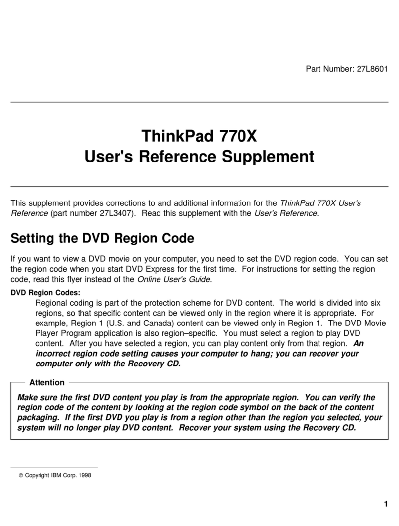IBM ThinkPad 770X Manual
