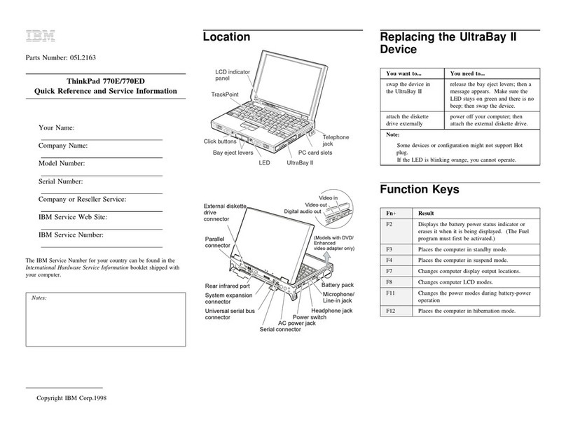 IBM ThinkPad 770E User manual