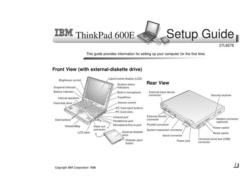 IBM 600E - ThinkPad 2645 - PII 400 MHz Setup guide