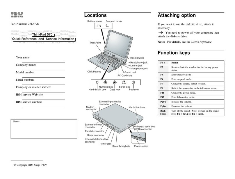 IBM ThinkPad 570E User manual