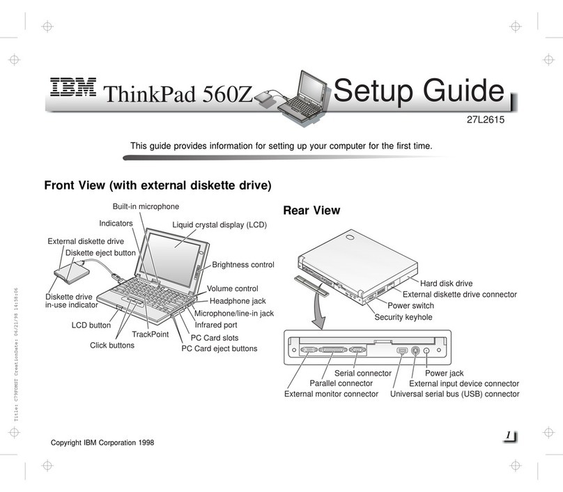 IBM ThinkPad 560Z User manual IBM ThinkPad 560Z User manual