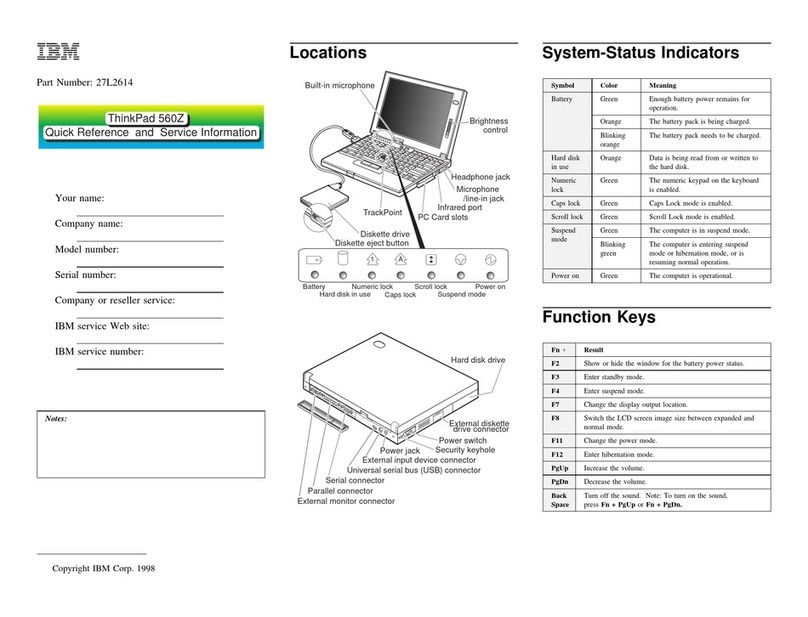 IBM ThinkPad 560Z User manual