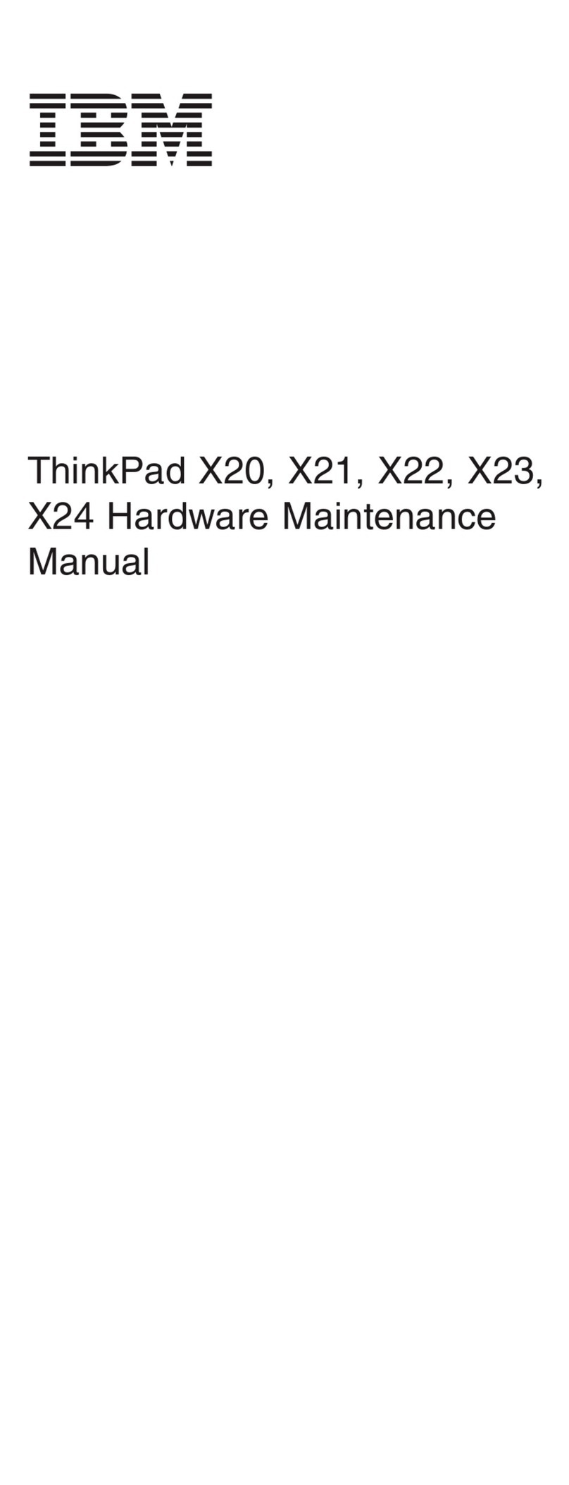 IBM ThinkPad X20 Owner's manual
