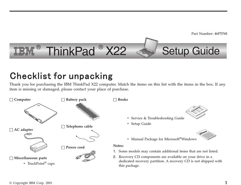 IBM ThinkPad X22 User manual