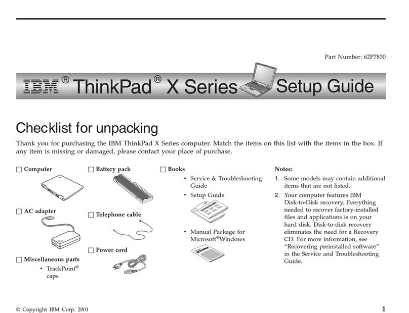 IBM ThinkPad X20 User manual