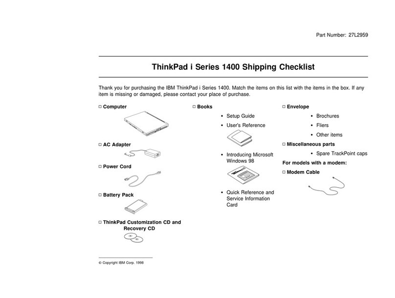 IBM ThinkPad i Series 1400 User manual