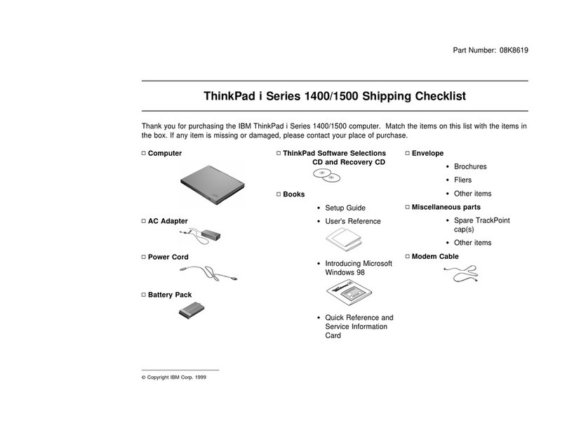 IBM ThinkPad i Series 1400 User manual