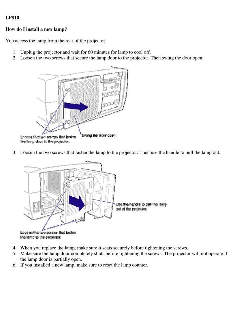 InFocus LP810 Use and care manual